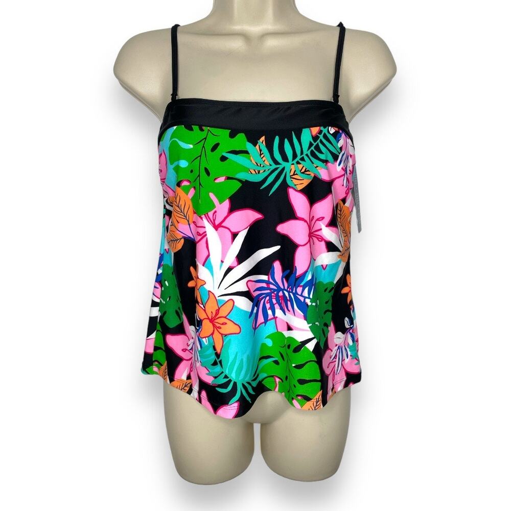 NWT Caribbean Joe Tankini Swimwear Top Size 8